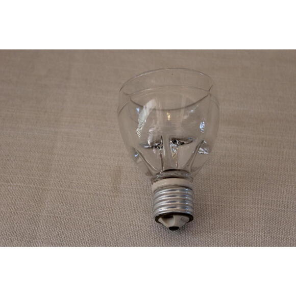 Vintage Clear Glass Light Bulb Base Adapter – Electric Oil Lamp Style Burner - Picture 3 of 3